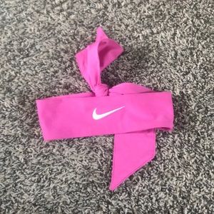 pink nike tie hearband